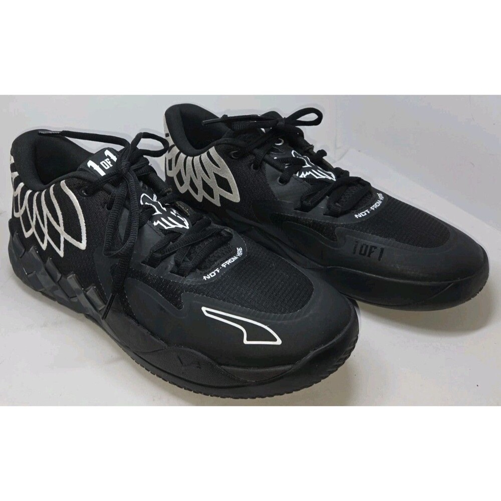 Puma MB.01 Lo LaMelo Ball Not From Here Black White BBall Shoes Men's Loose Sz13